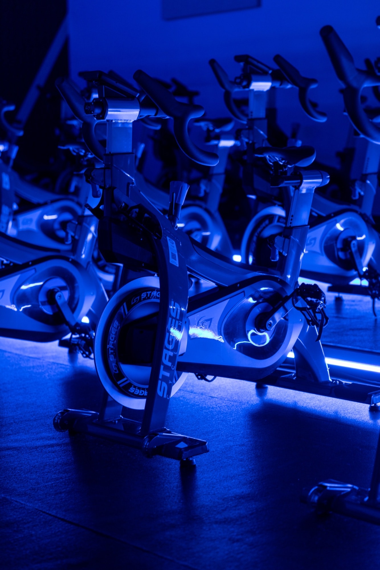 Stages bikes in studio